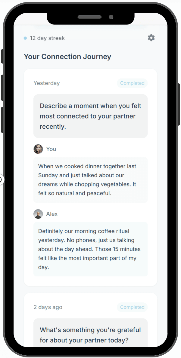 Your connection journey with shared moments